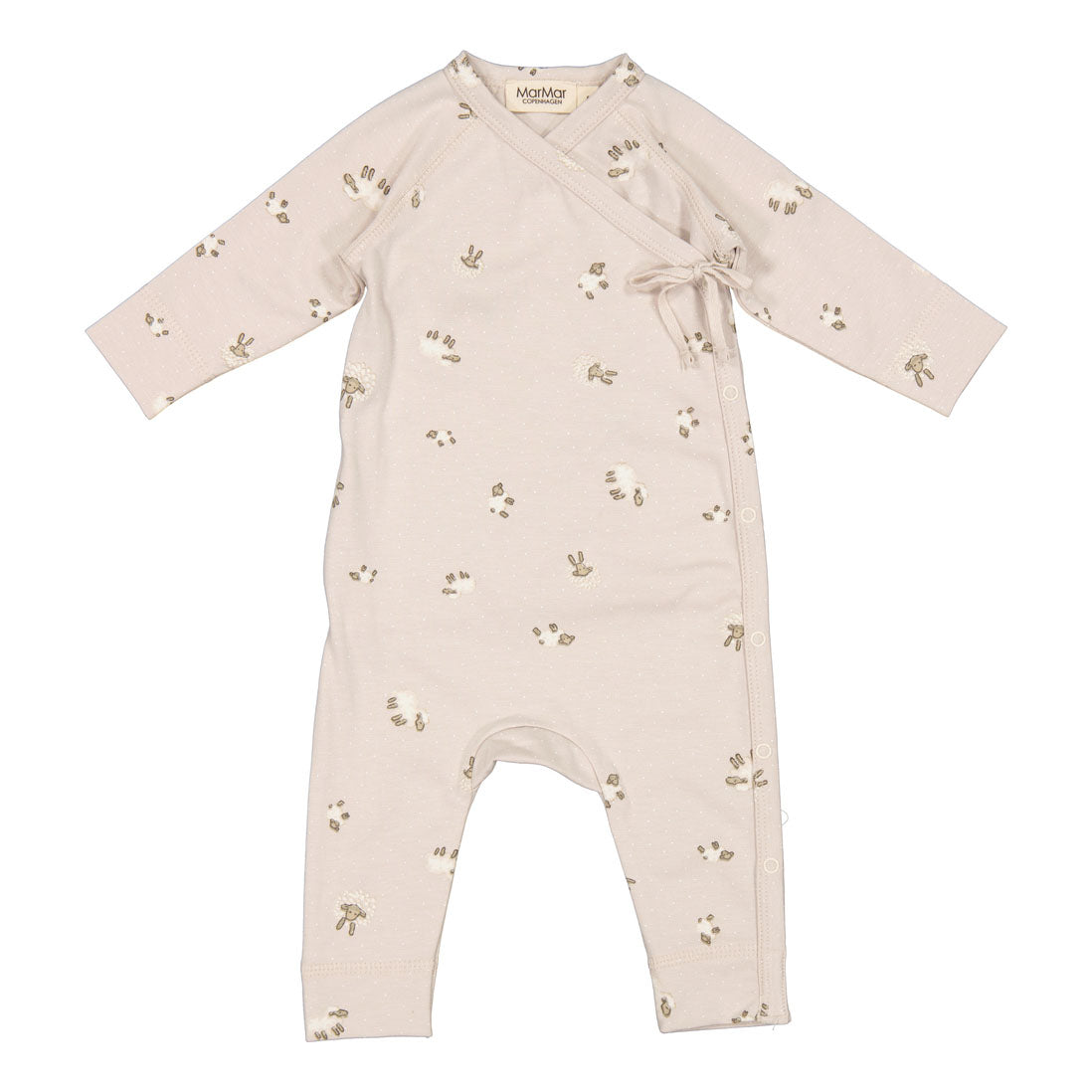 Baby Boys & Girls Beige Printed Babysuit