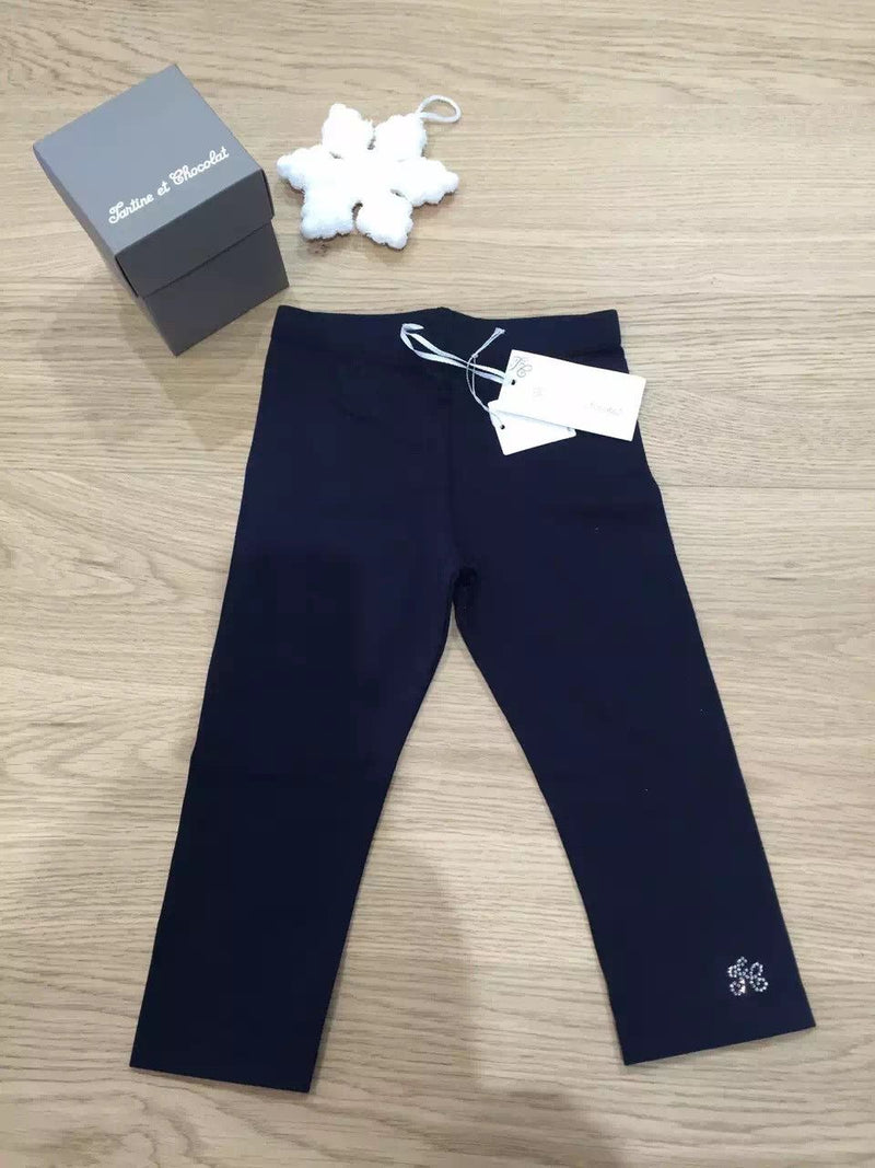 Baby Girls Navy Blue Cotton Legging - CÉMAROSE | Children's Fashion Store