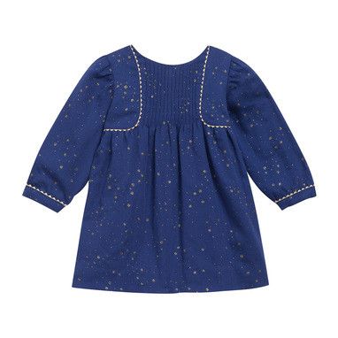Baby Girls Blue Sequined Printed Dress - CÉMAROSE | Children's Fashion Store