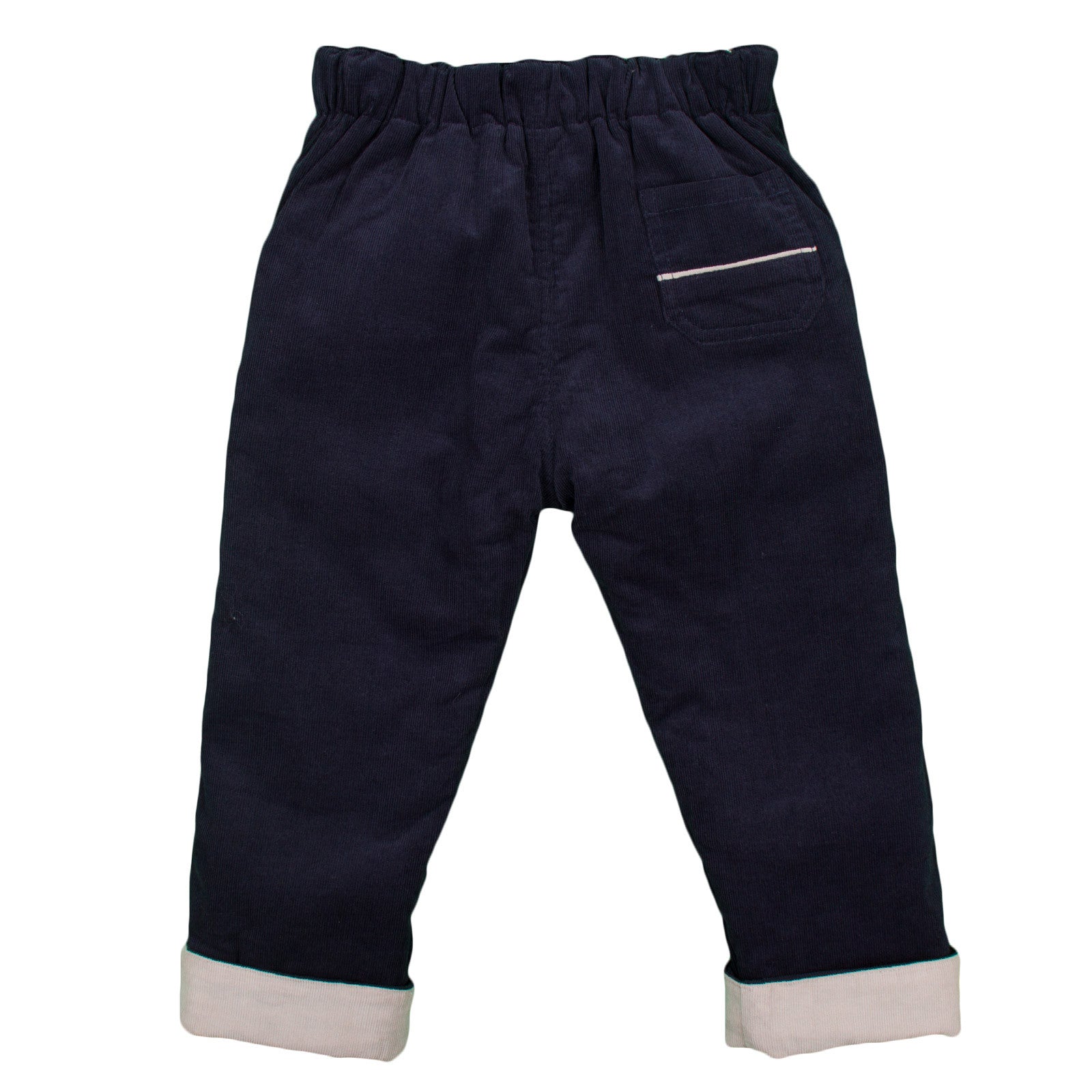 Baby Boys Navy Blue  Reversible Pants - CÉMAROSE | Children's Fashion Store - 2