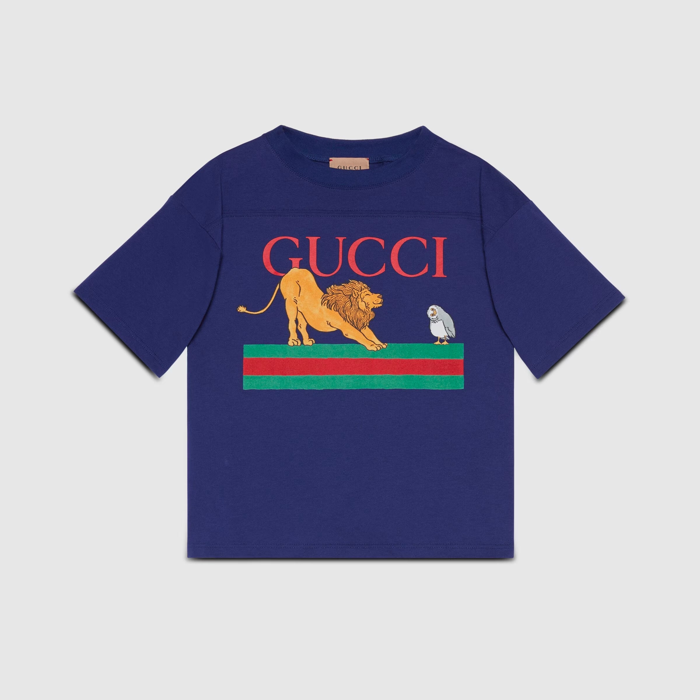 Boys & Girls Blue Logo Cotton T-Shirt