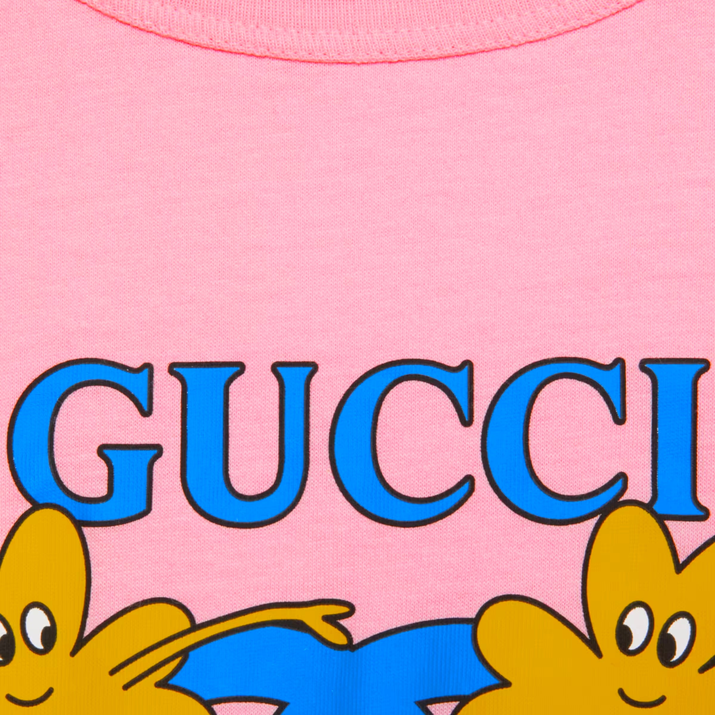Girls Pink Logo Cotton T-Shirt
