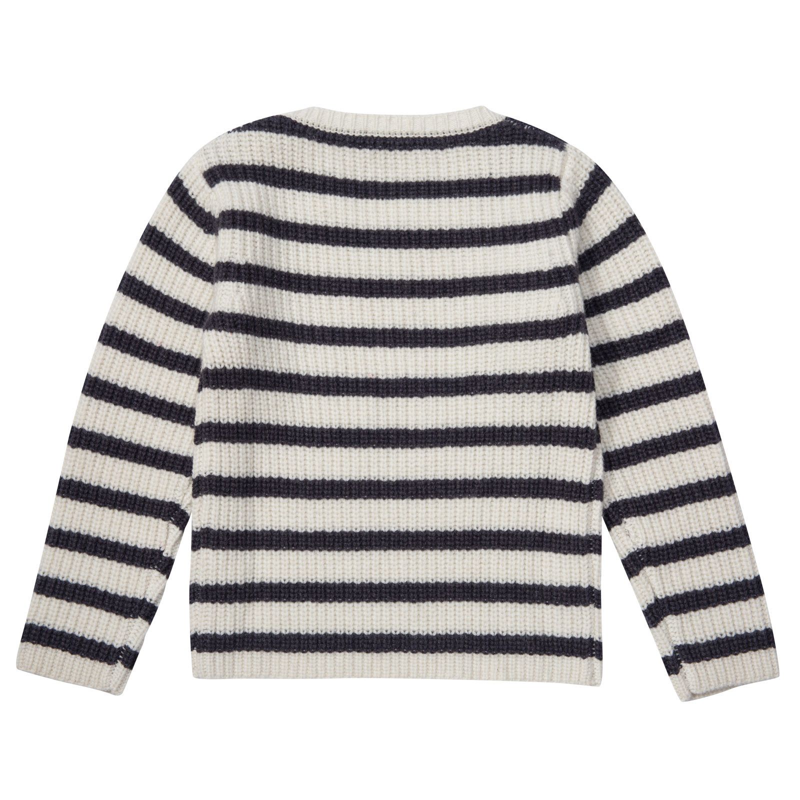 Boys Grey&Blue Stripe Embroidered Monster Sweater - CÉMAROSE | Children's Fashion Store - 2