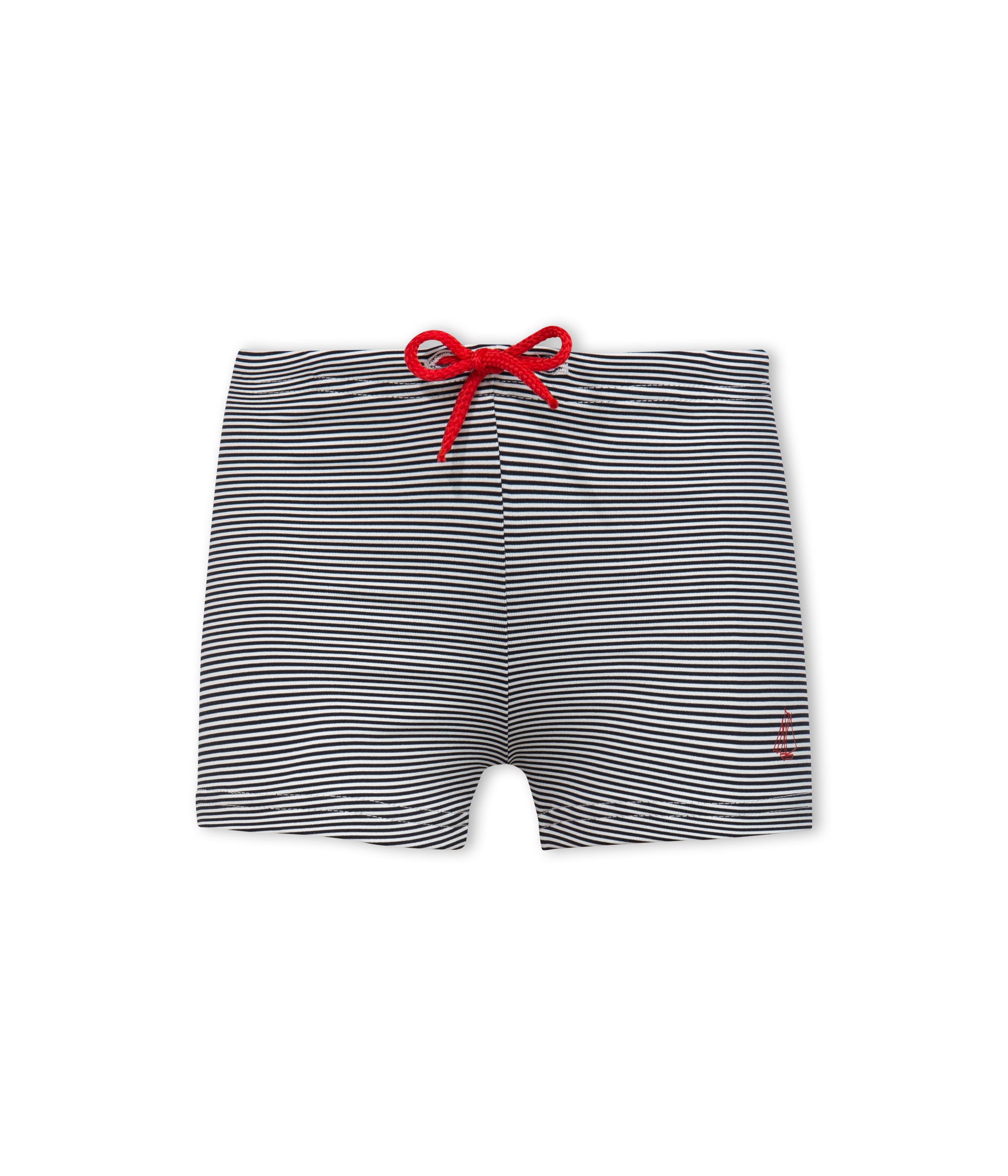 Baby Boys Black Striped Swim Shorts