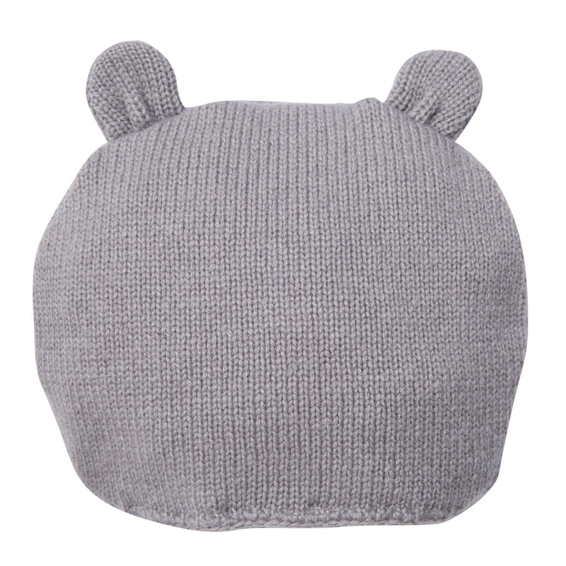 Girls Grey Knitted Mouse Wool Hat - CÉMAROSE | Children's Fashion Store - 2