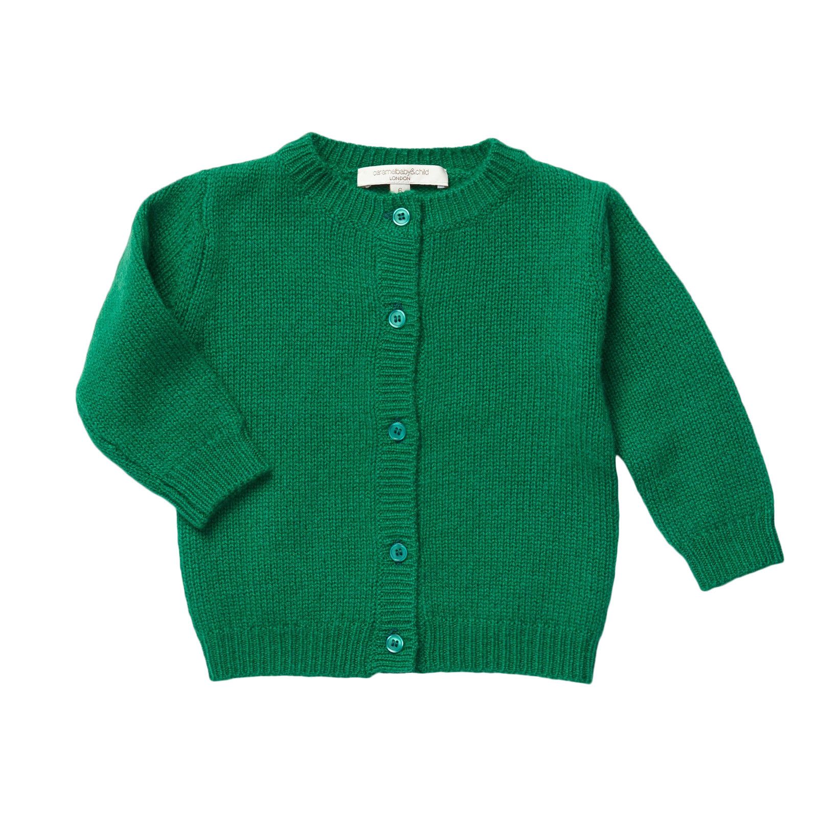 Boys&Girls Green Knitted Wool Greenwood Cardigan - CÉMAROSE | Children's Fashion Store