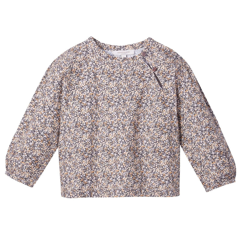 Girls Multicolor Printed Cotton Charnwood Blouse - CÉMAROSE | Children's Fashion Store - 1