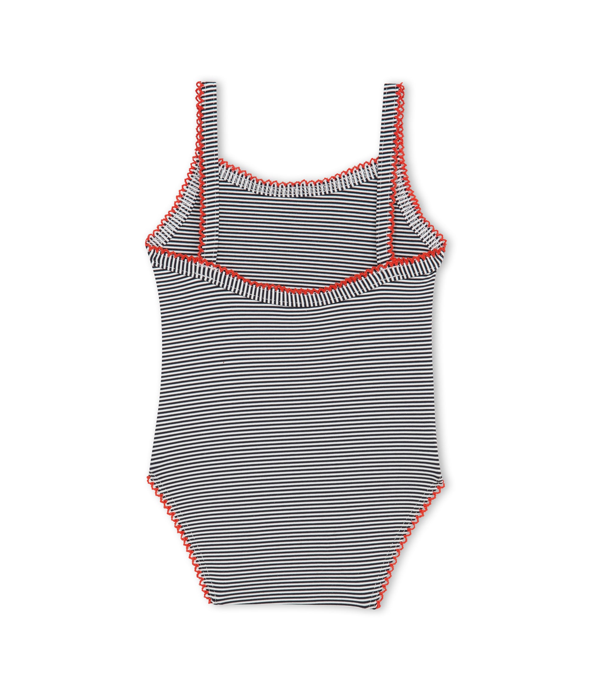 Baby Girls Black Striped Swimsuit