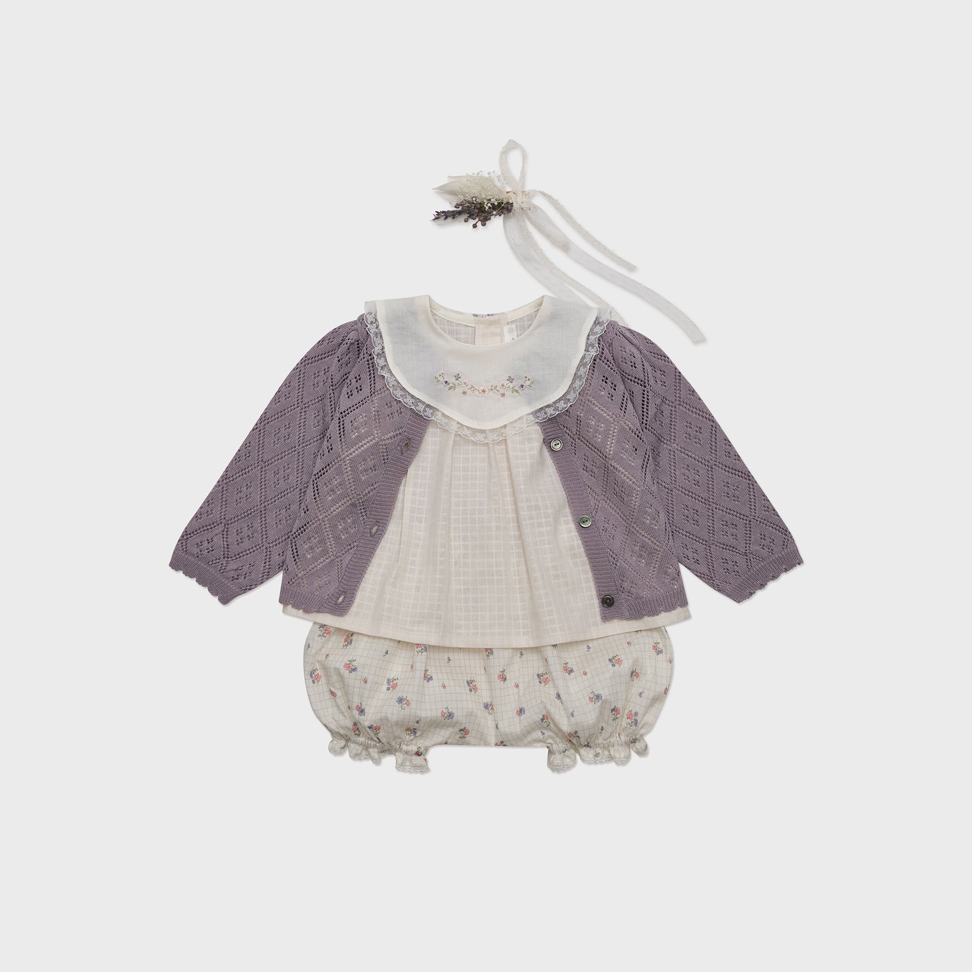 Baby Girls Pink Floral Cotton Bloomers
