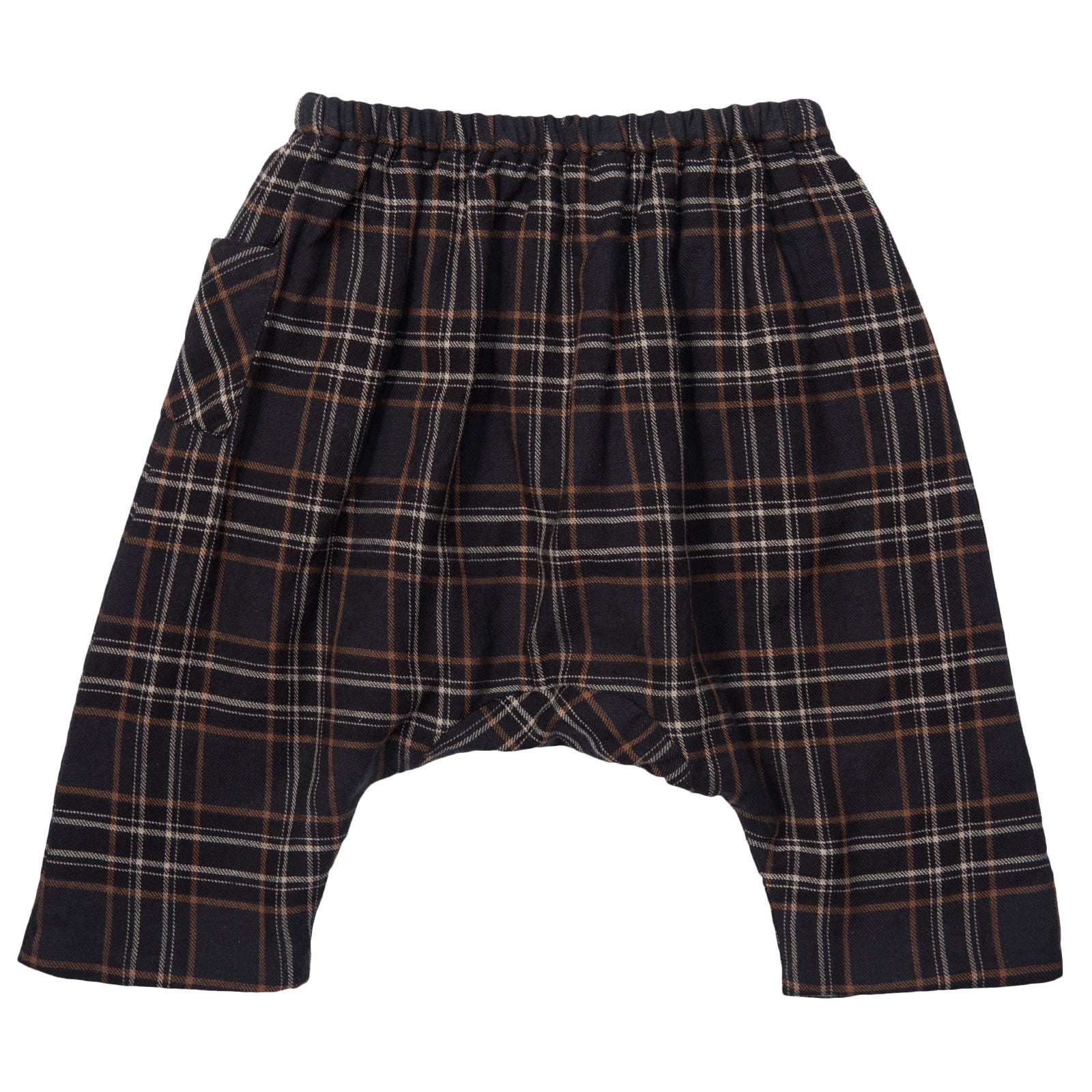 Baby Boys Grey&Brown Charcoal Checked Cotton Trousers - CÉMAROSE | Children's Fashion Store - 2