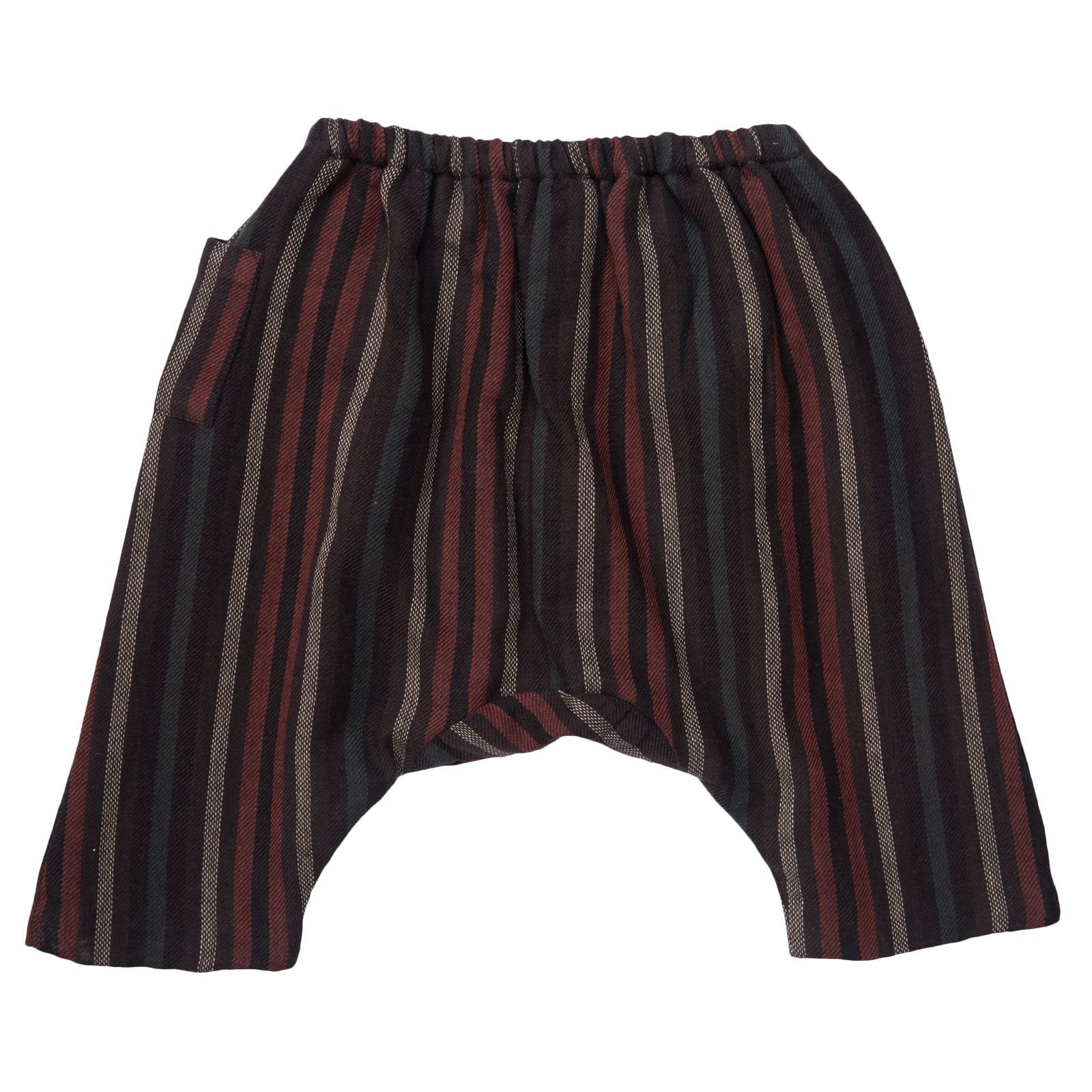 Baby Grey&Brown Striped Cotton Trousers - CÉMAROSE | Children's Fashion Store - 2