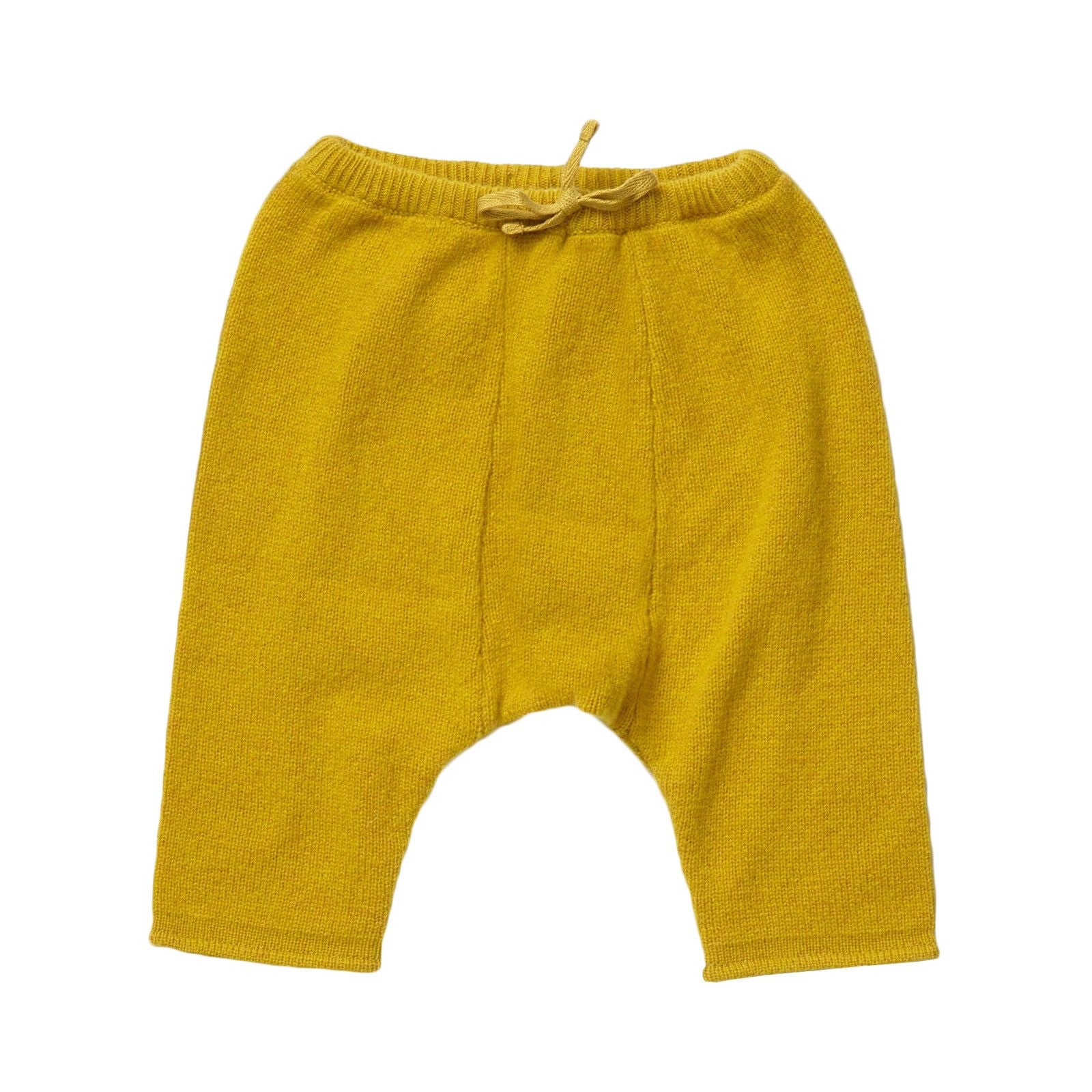 Baby Yellow Wool Knitted Bow Trims Trousers - CÉMAROSE | Children's Fashion Store