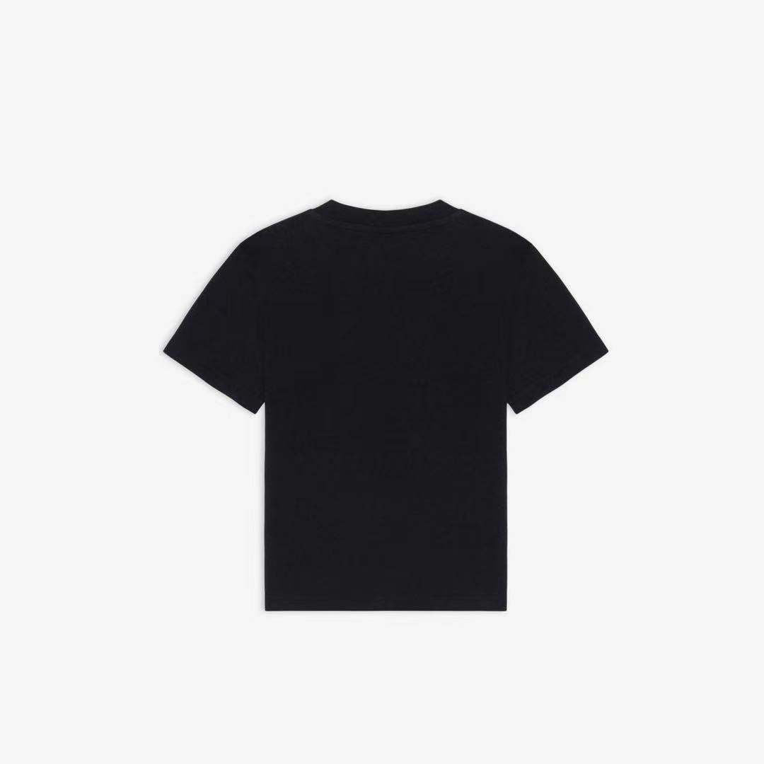 Boys & Girls Black Cotton T-Shirt