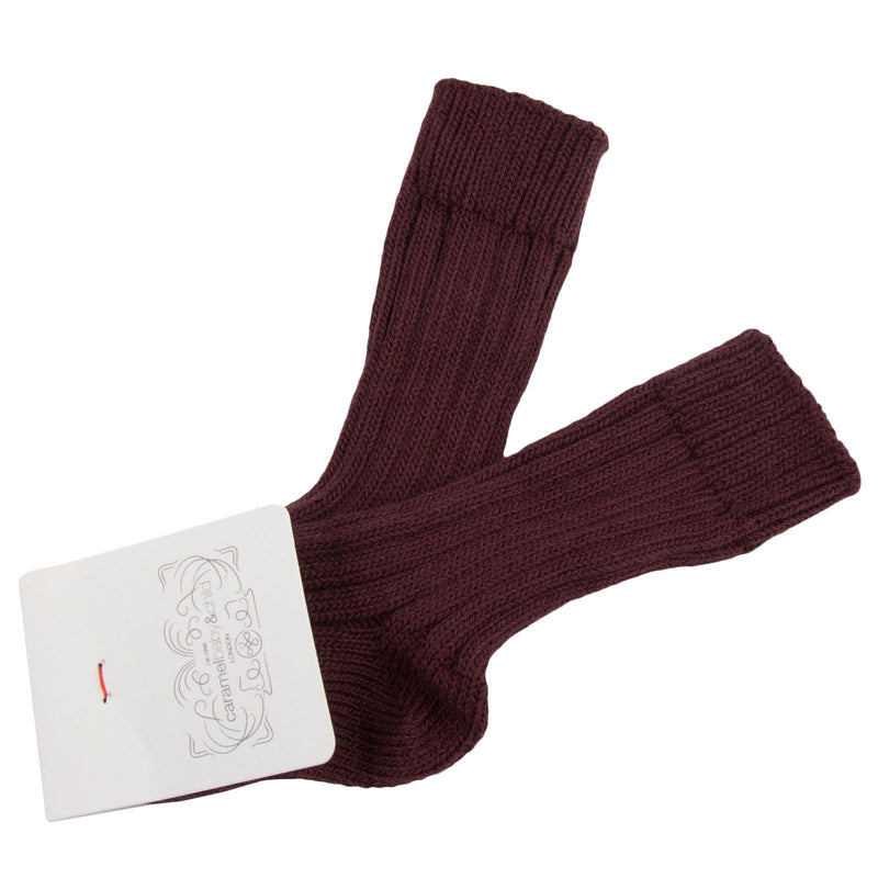 Boys&Girls Dark Red Knitted Low Socks - CÉMAROSE | Children's Fashion Store - 3
