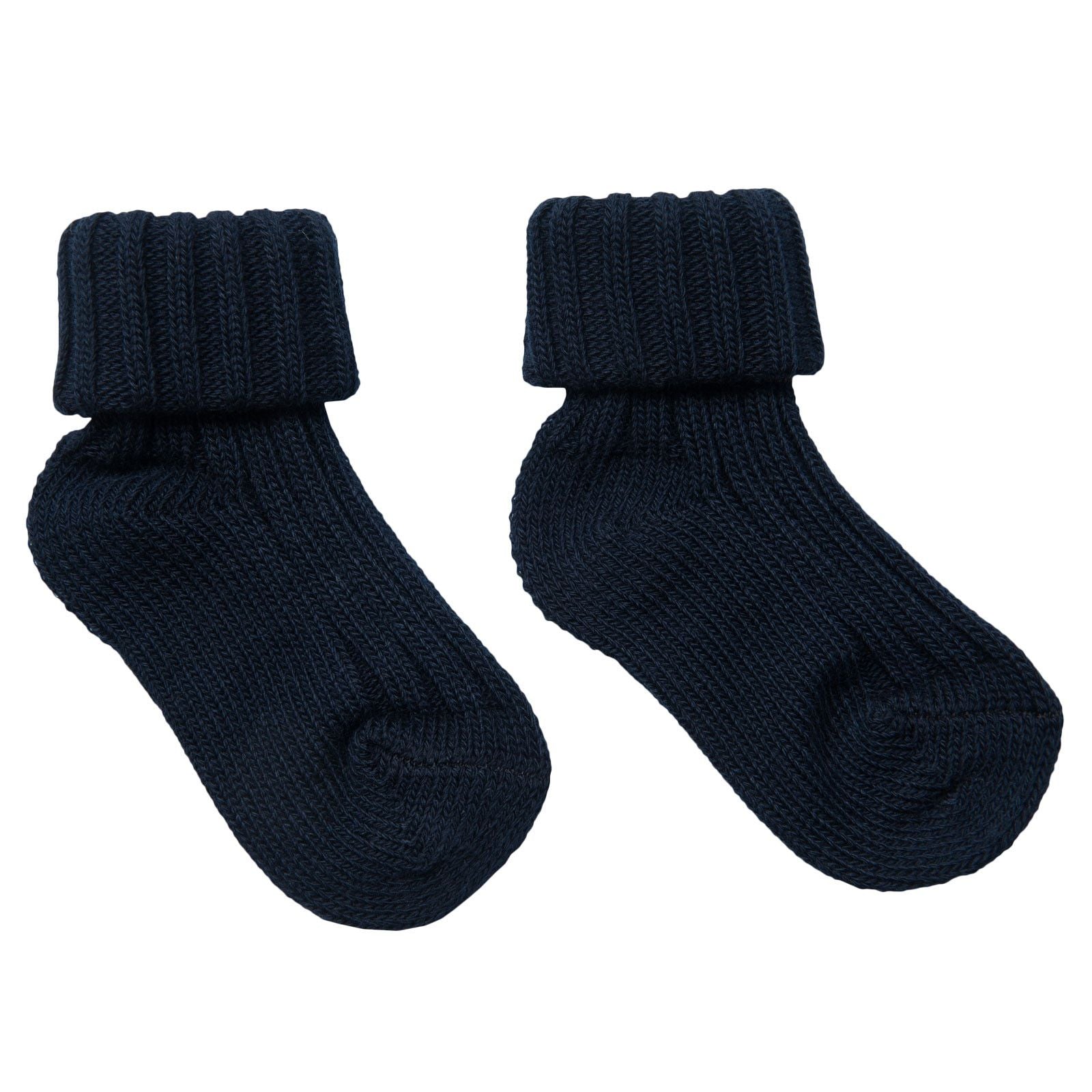 Baby Black Knitted Low Socks - CÉMAROSE | Children's Fashion Store - 1
