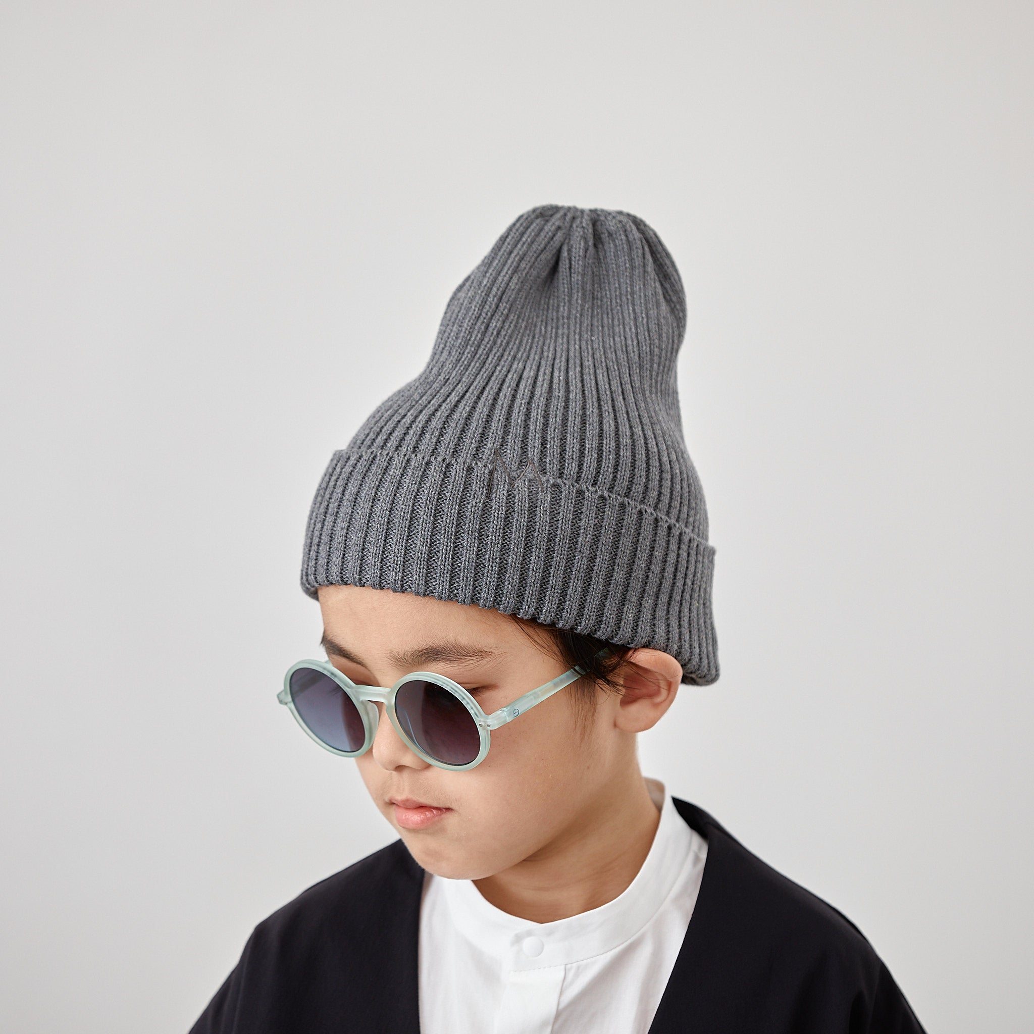 Boys & Girls Charcoal Knit Hat