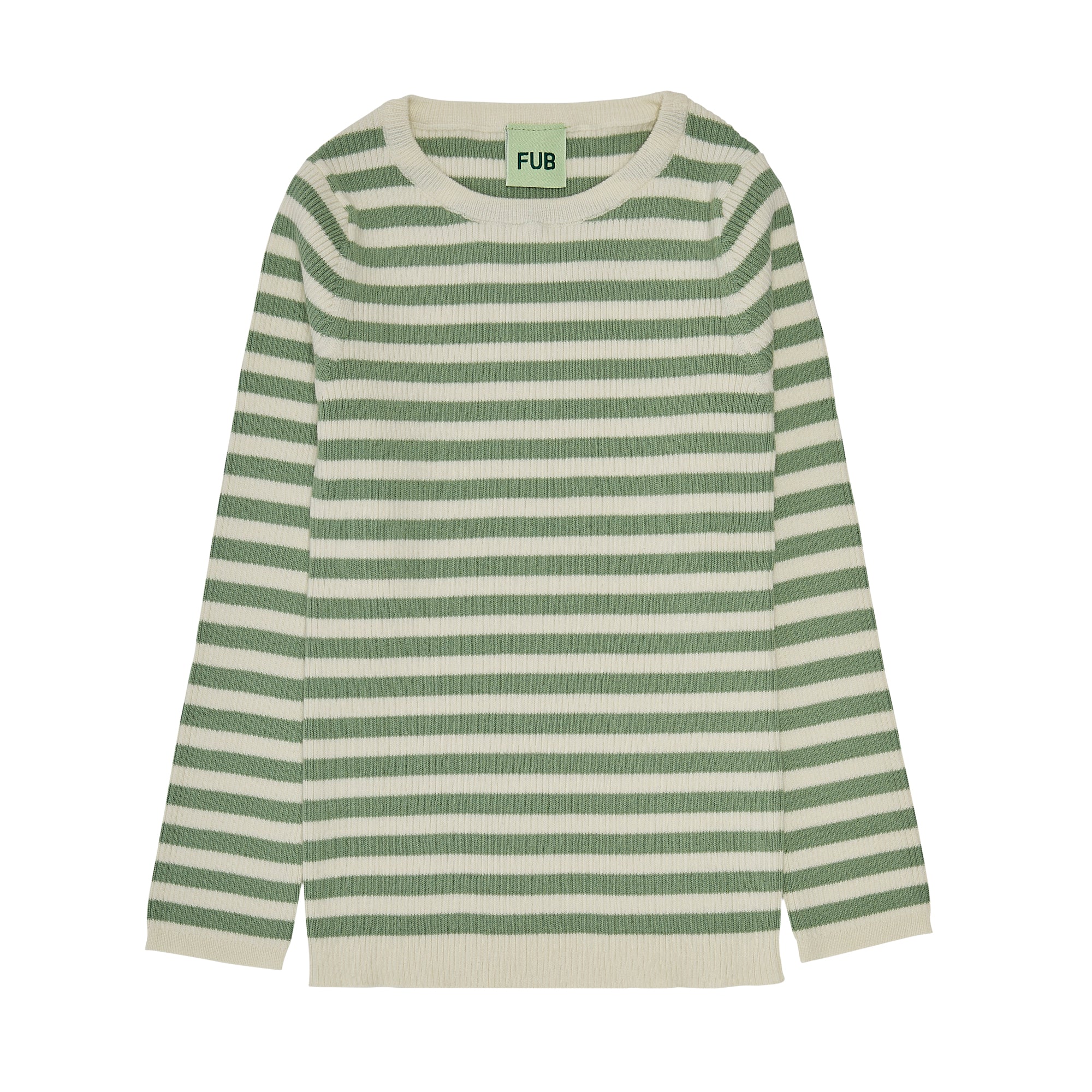 Boys & Girls Green Stripes Cotton T-Shirt