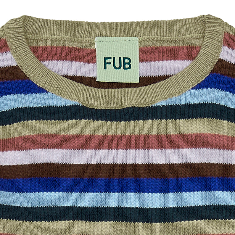Boys & Girls Multicolor Stripes Cotton T-Shirt