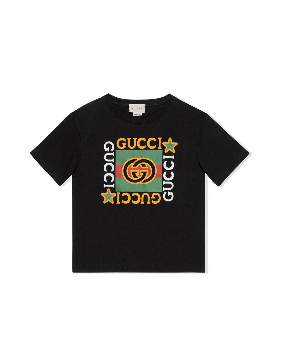 Boys & Girls Black GG T-Shirts