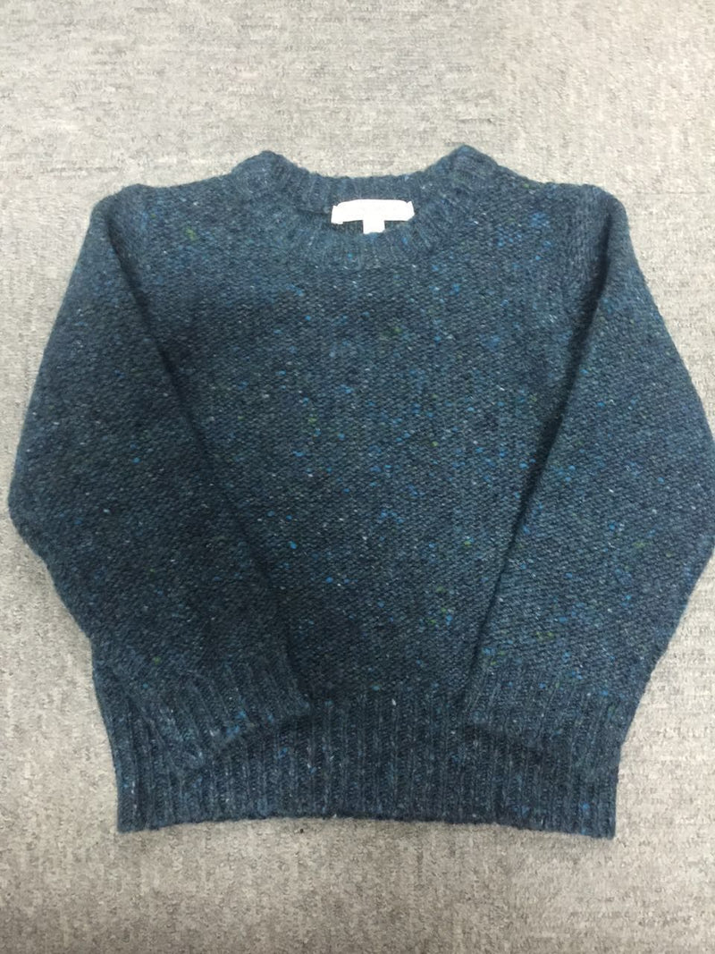Boys Navy Blue Knitted Wool Sweater - CÉMAROSE | Children's Fashion Store