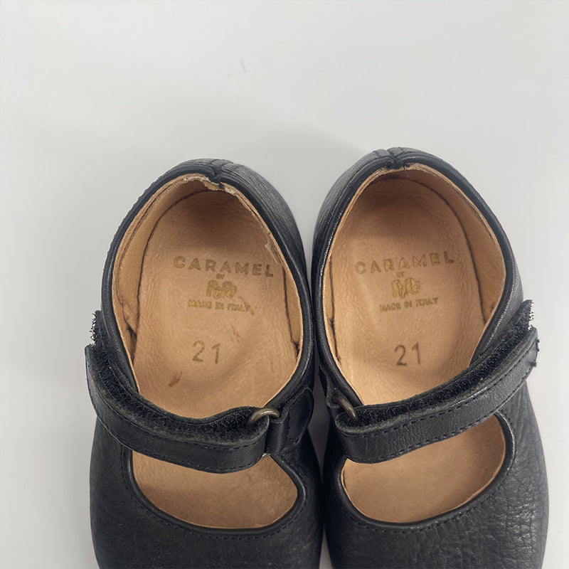 Baby Girls Black Leather Shoes