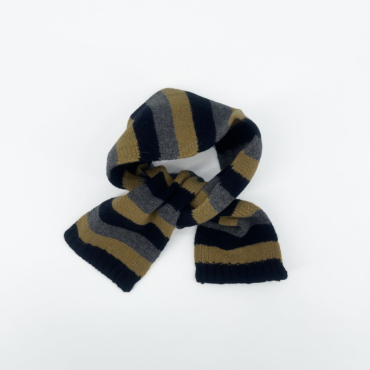 Baby Boys & Girls Grey Stripes Wool Scarf