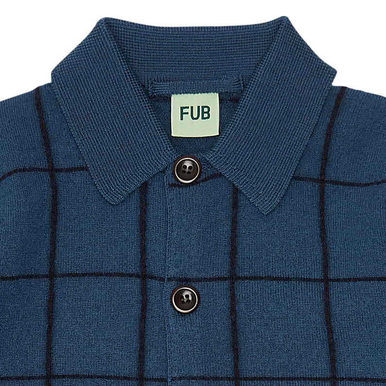 Boys & Girls Blue Check Wool Coat