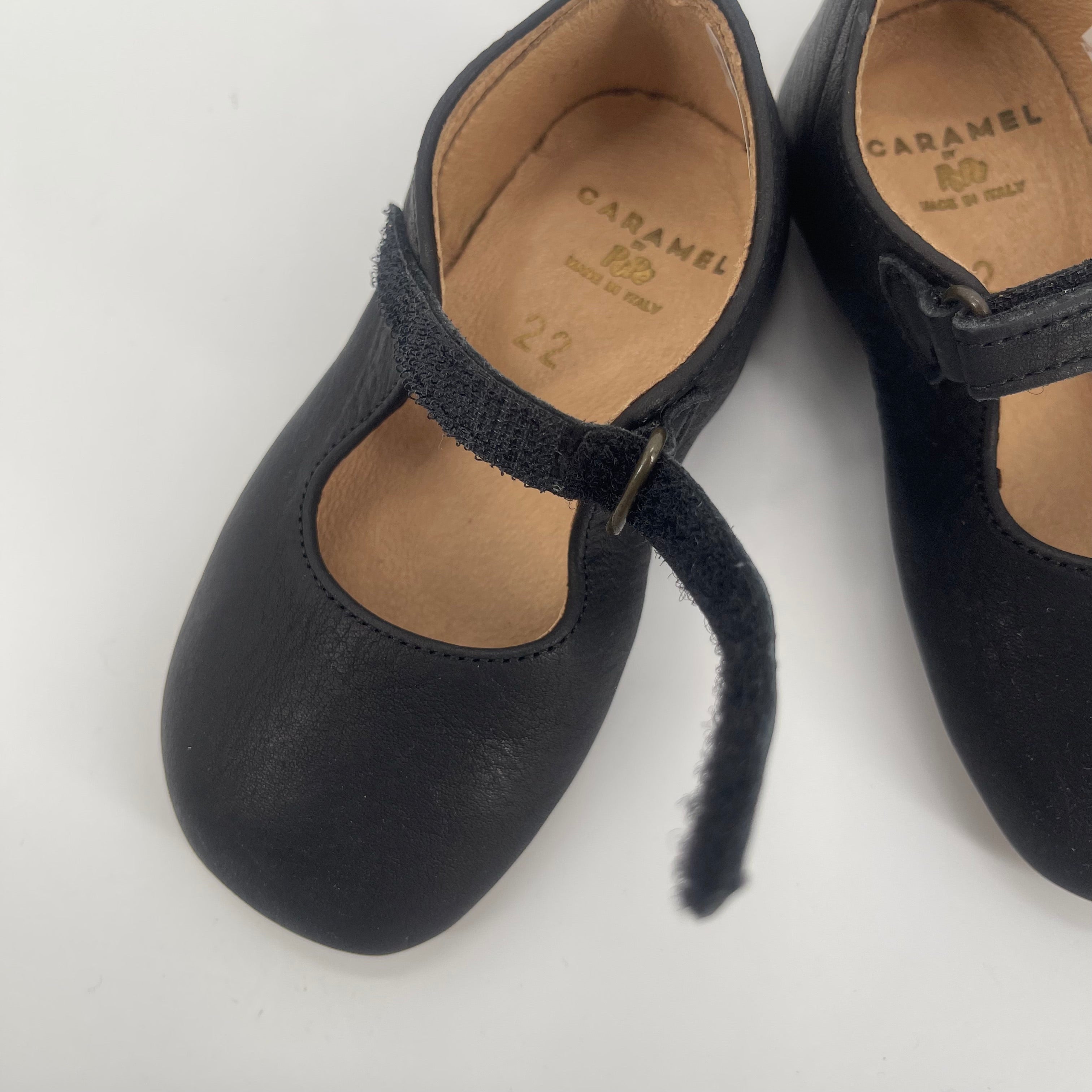 Baby Girls Black Leather Shoes