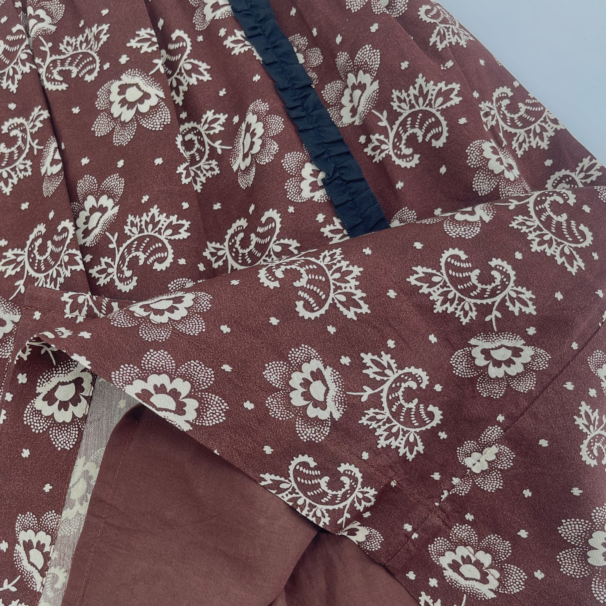 Girls Brown Printed Skirt