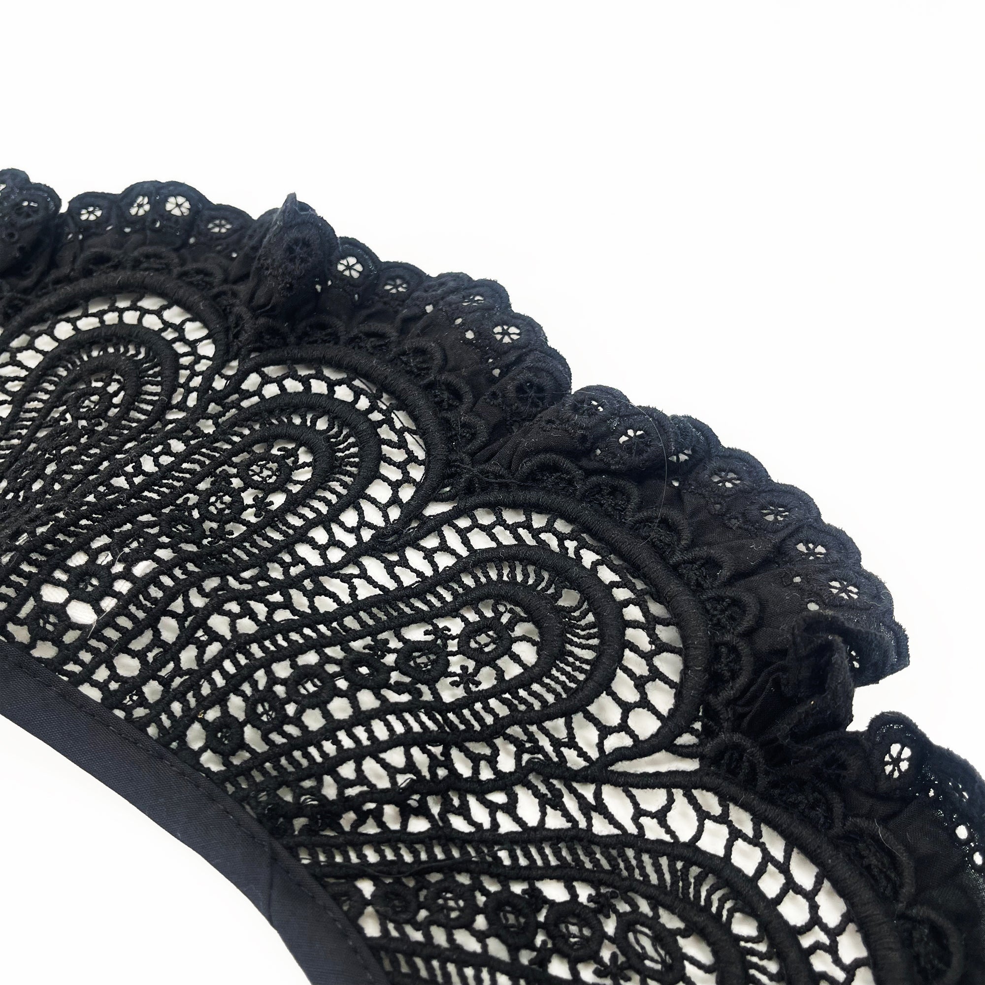 Girls Black Detachable Collar