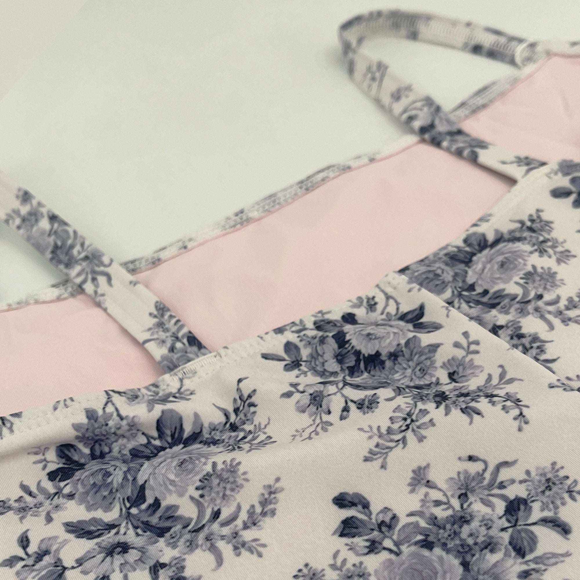 Girls Blue Floral Ballet Onesies