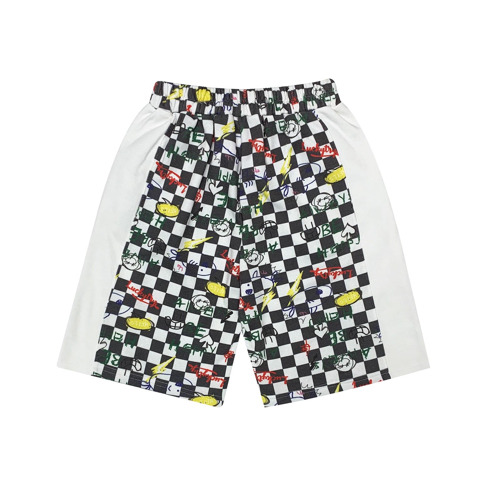 Boys & Girls Black Printed Shorts