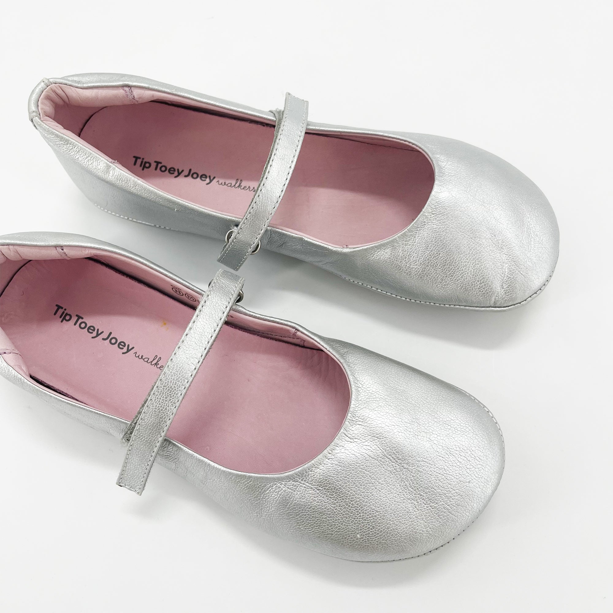 Girls Silver Flat Shoes