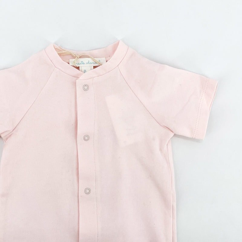 Baby Girls Pink Cotton Babysuit