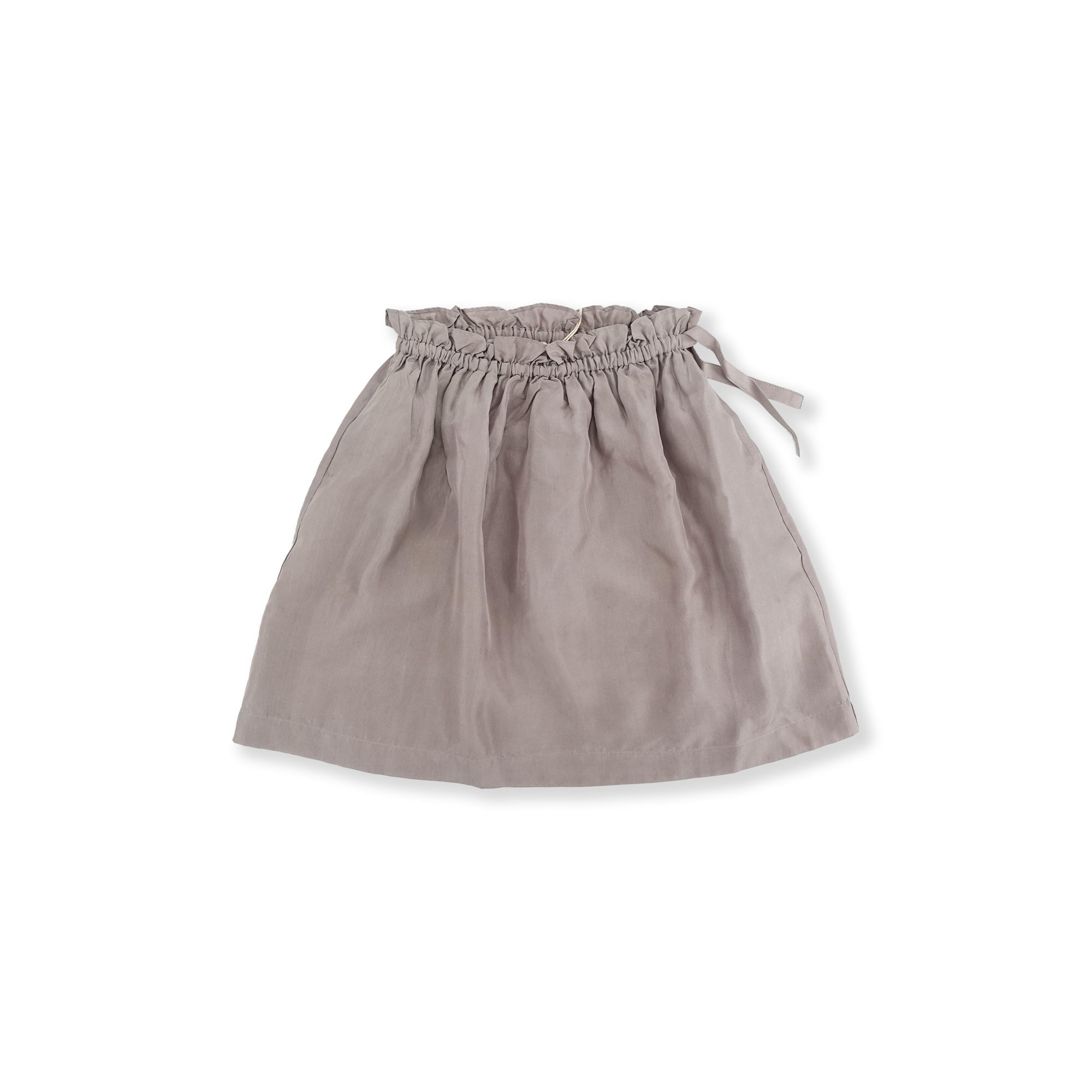 Girls Light Grey Silk Skirt