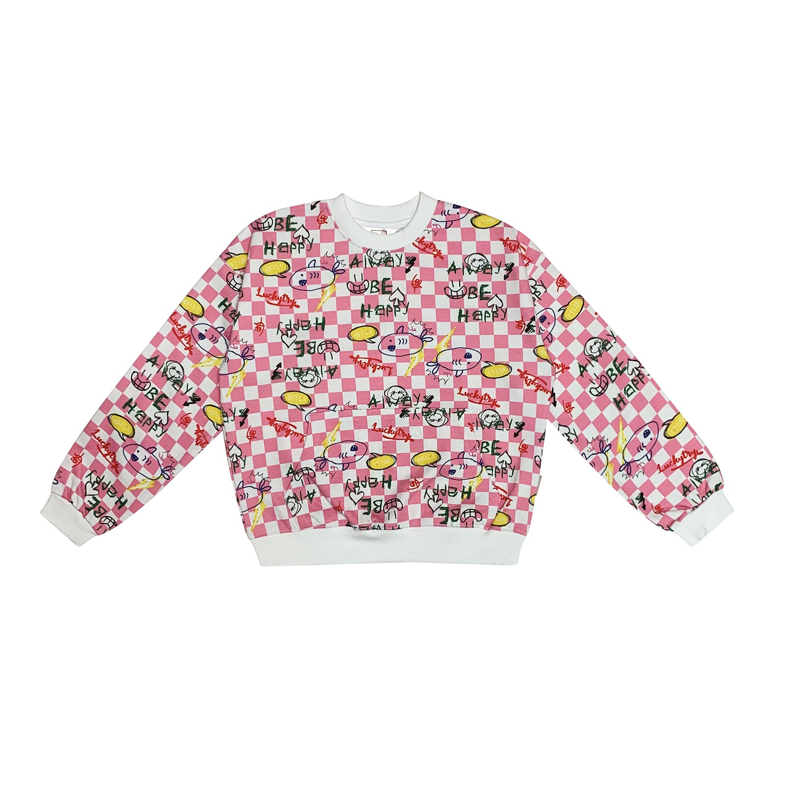 Boys & Girls Pink Printed Sweatshirt