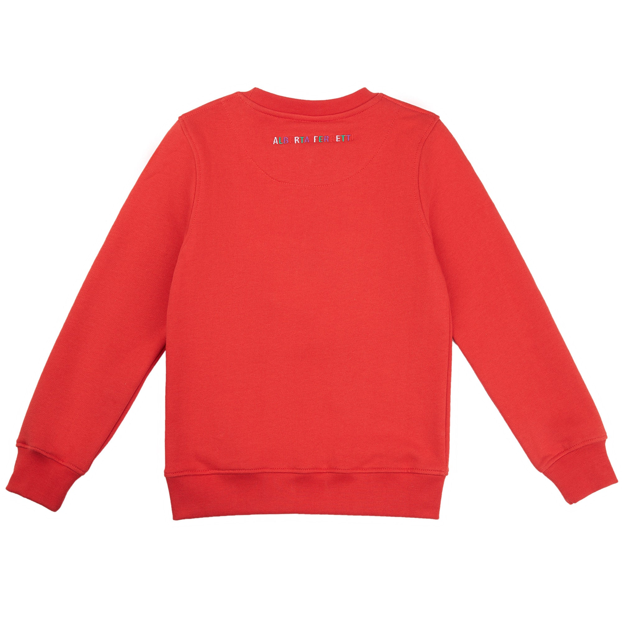 Girls Red Cotton Sweatshirt