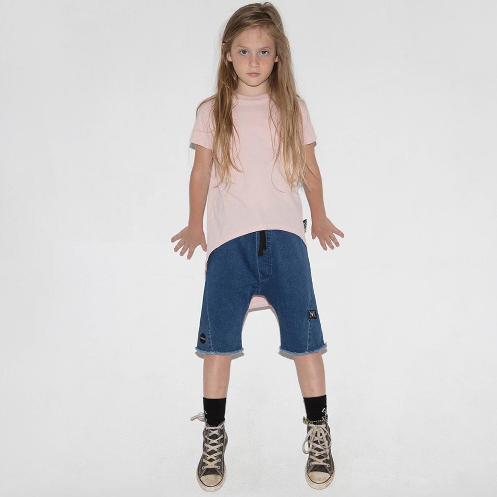 Boys&Girls Denim Cotton Cut Shorts