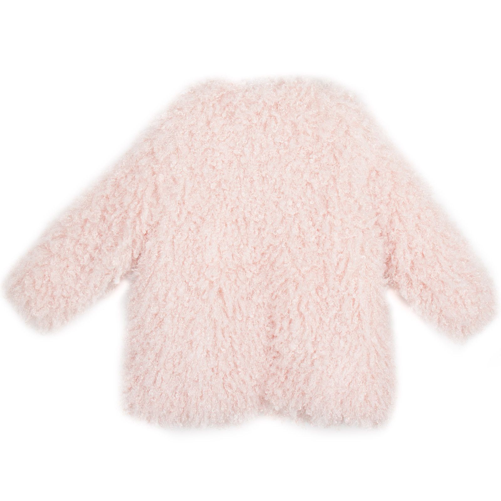 Sparkles Girls Pink Fluffy Coat With Two Pockets - CÉMAROSE | Children's Fashion Store - 2