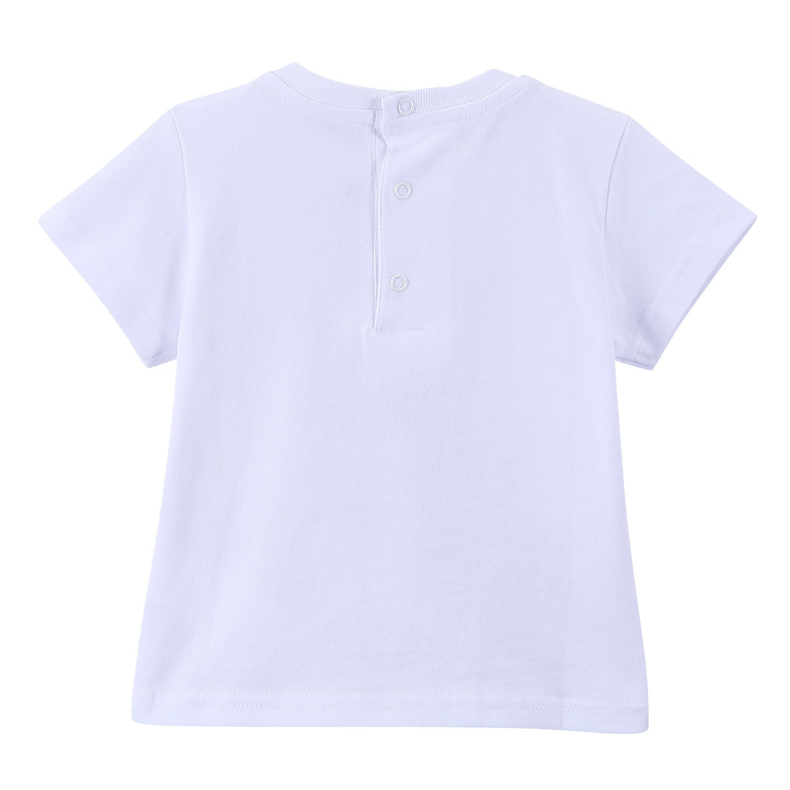 Baby Boys White Cotton T-Shirt With Tiger Head Print Trims - CÉMAROSE | Children's Fashion Store - 2