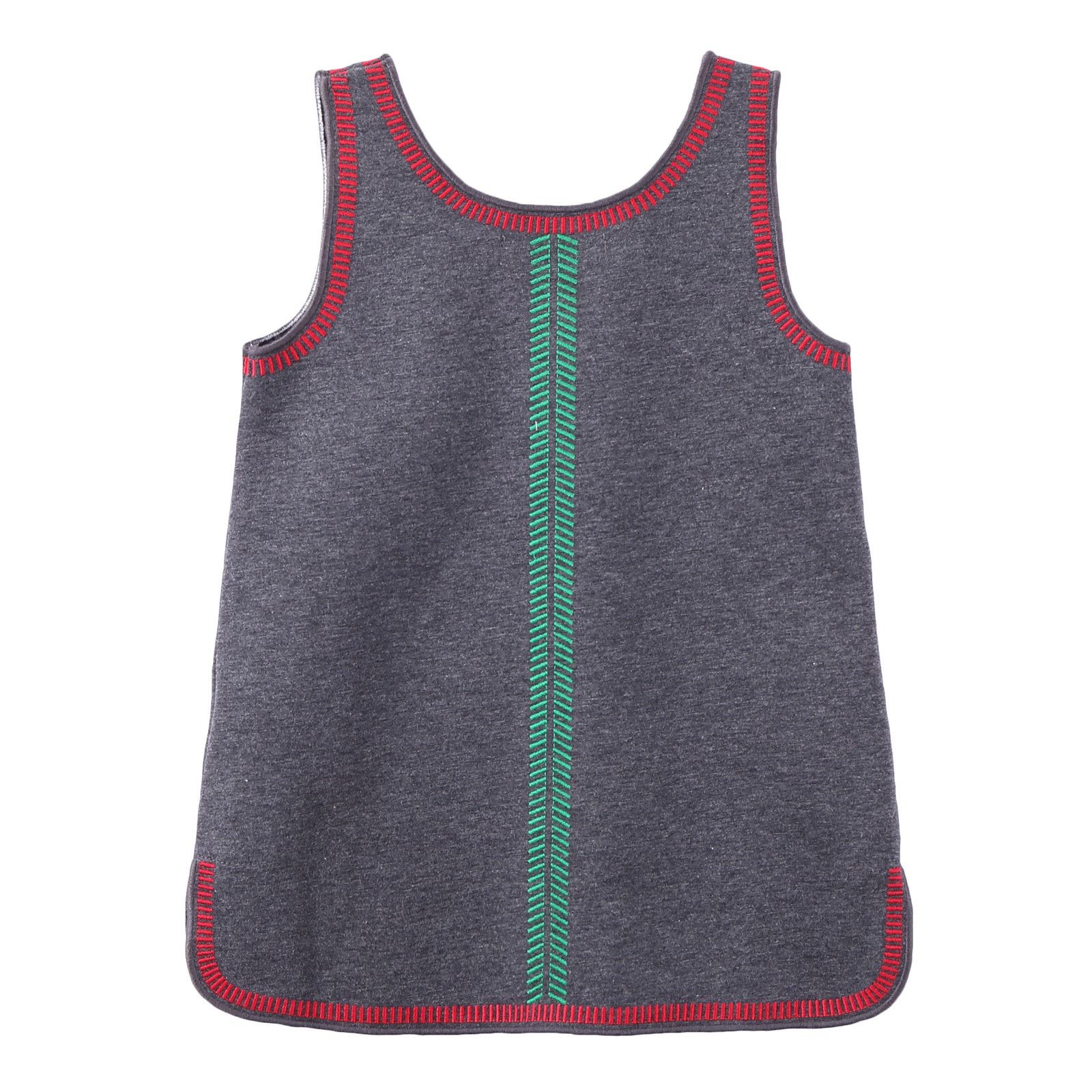 Girls Grey Zig Zag Printed Dress - CÉMAROSE | Children's Fashion Store - 2