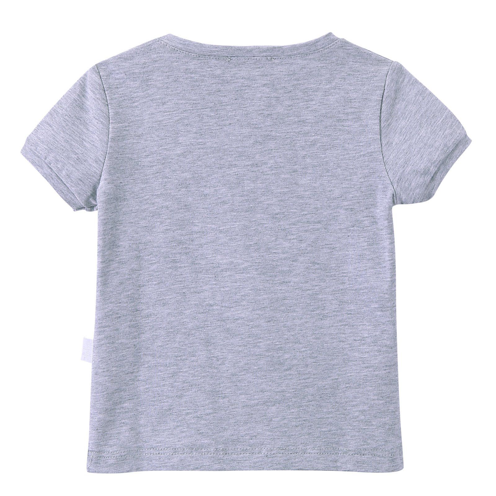 Girls Grey Fairy Printed T-Shirt With Ribbed Cuffs - CÉMAROSE | Children's Fashion Store - 2