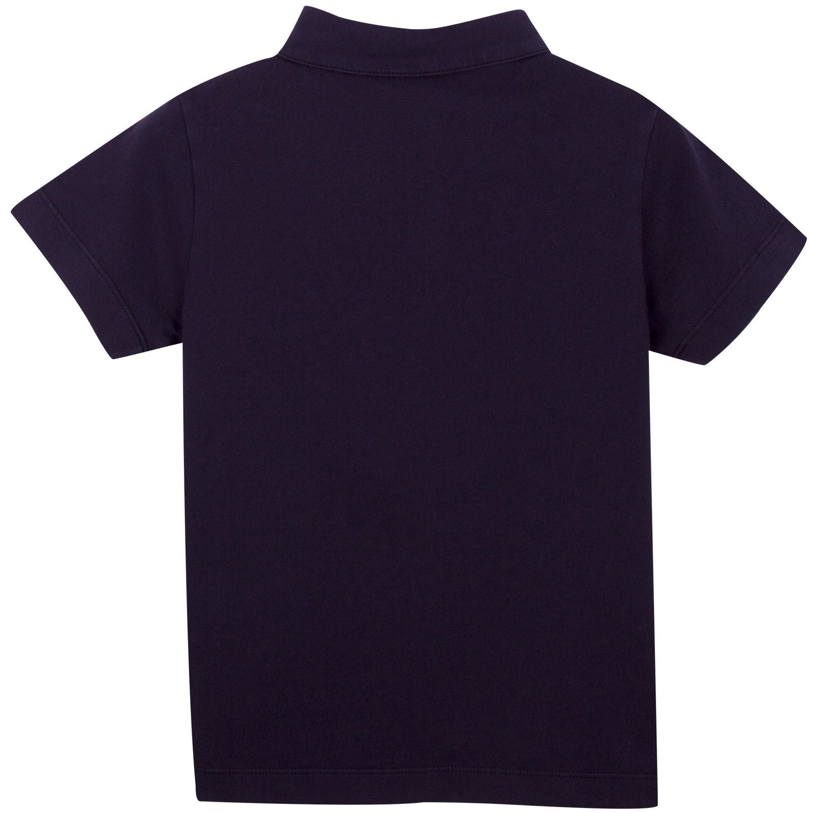 Boys Blue Short Sleeve Polo Shirt With Monster Logo - CÉMAROSE | Children's Fashion Store - 2