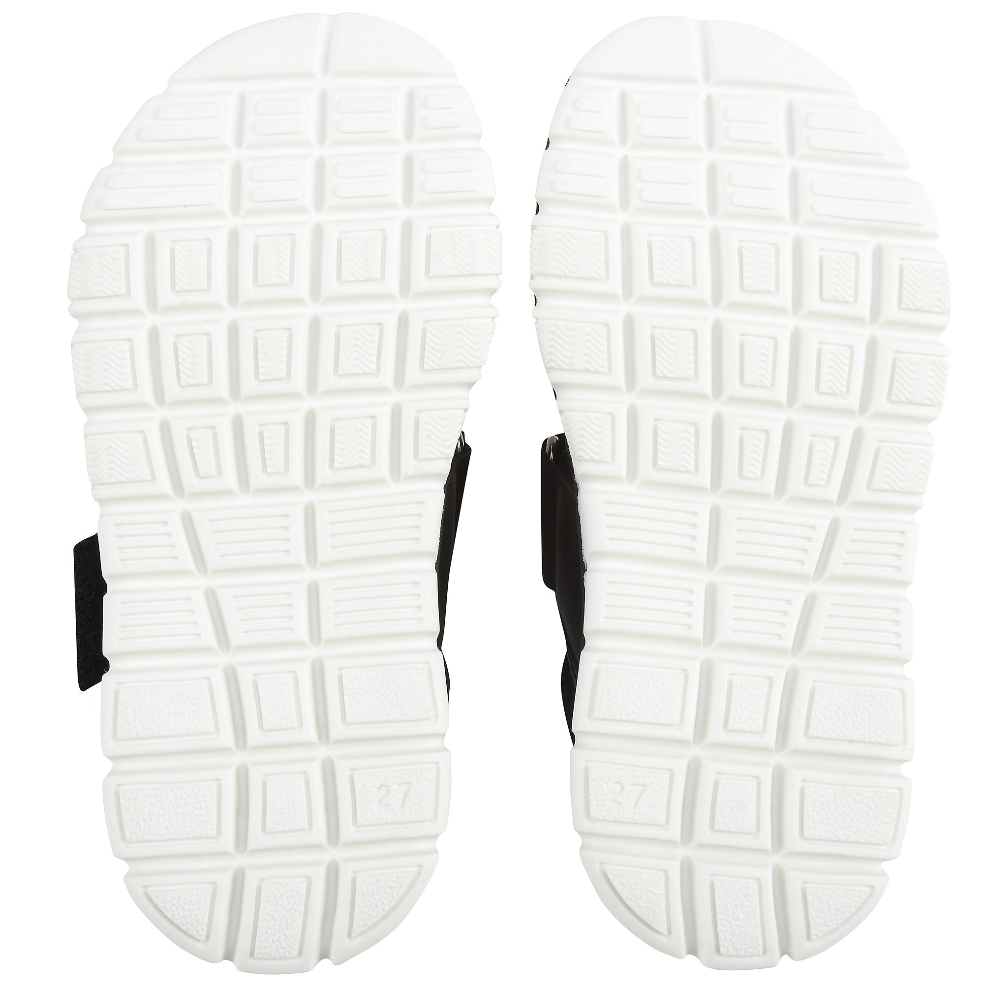 Girls & Boys Black Logo Sandals