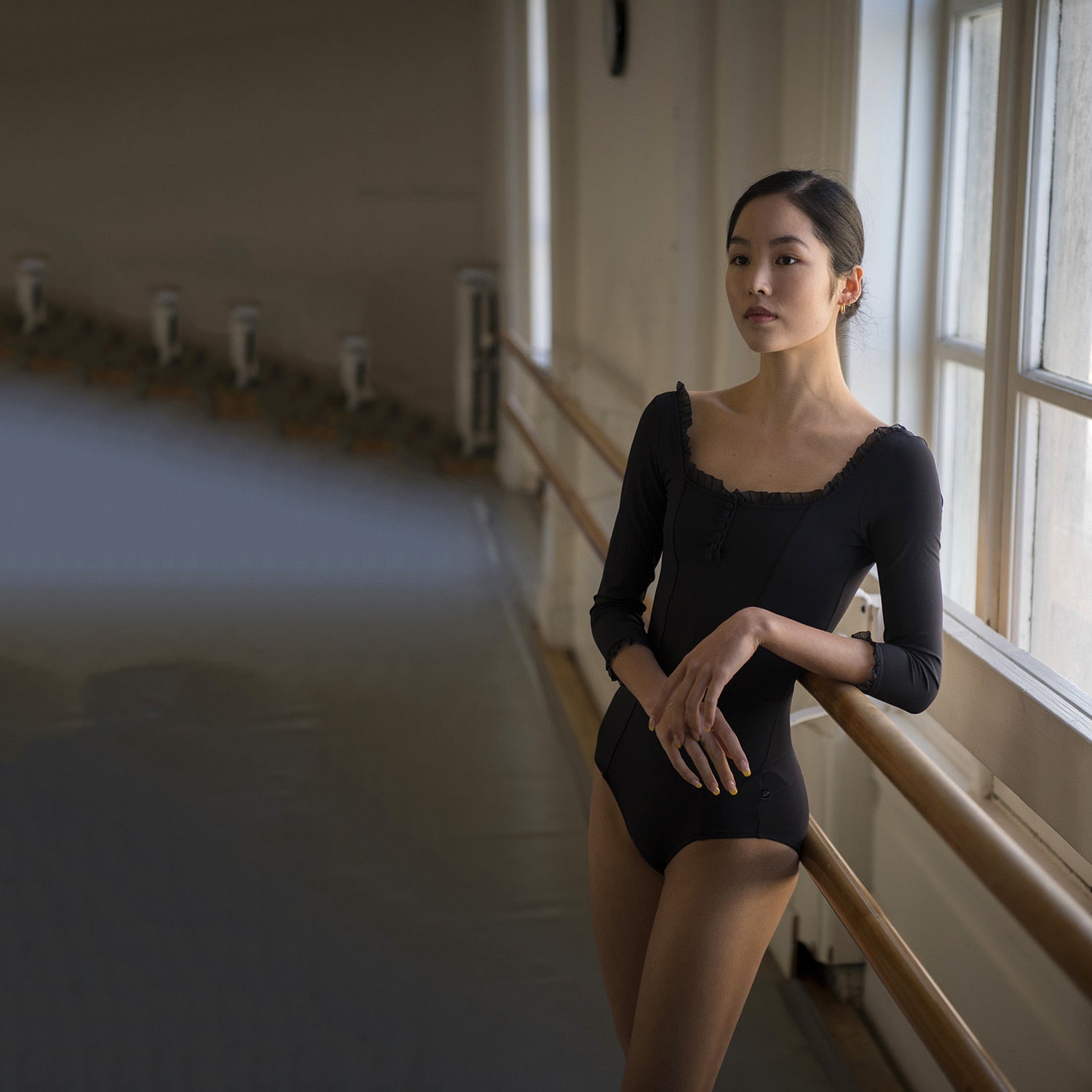 Girls Black Ballet Onesies