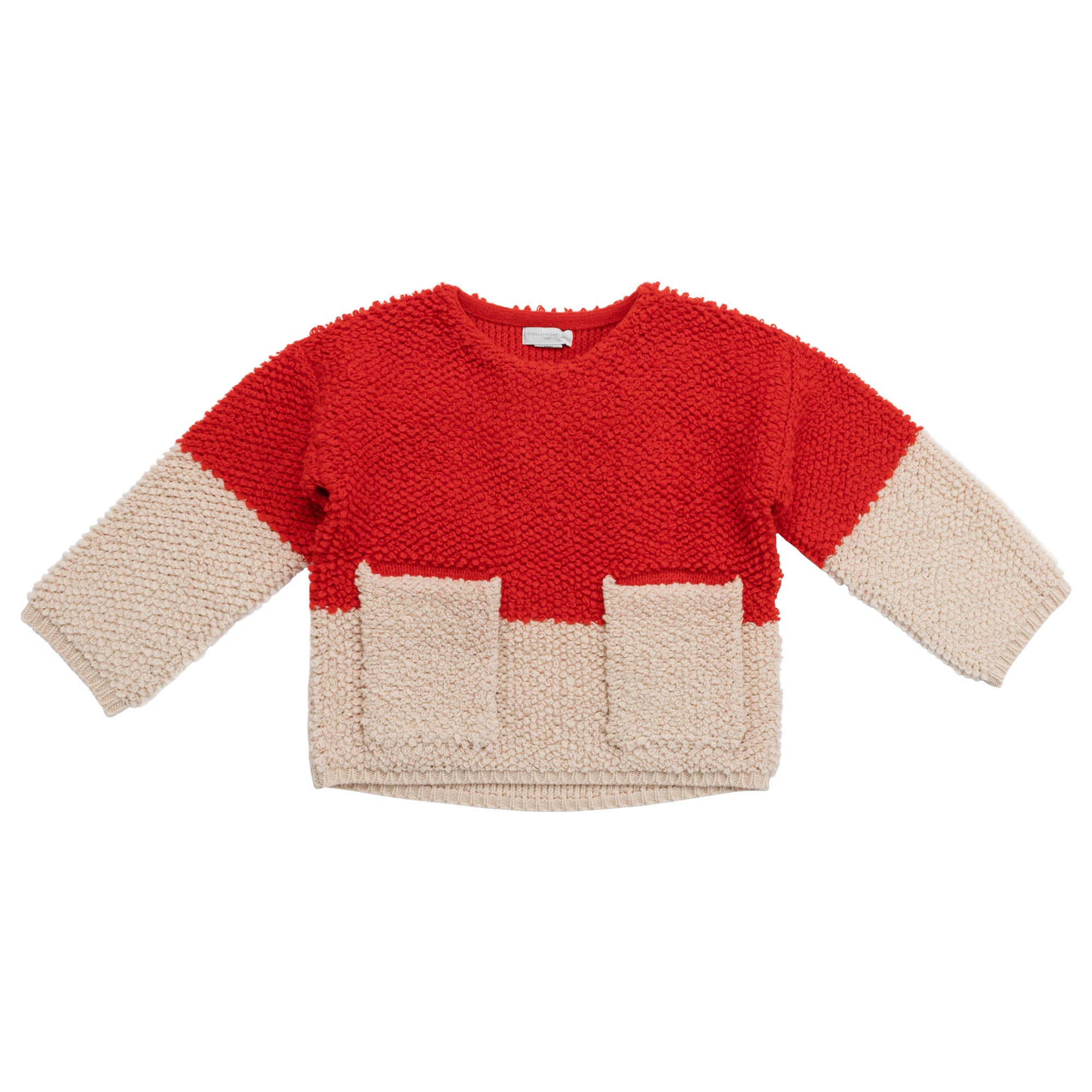 Girls Pinky Cream Knit Jumper