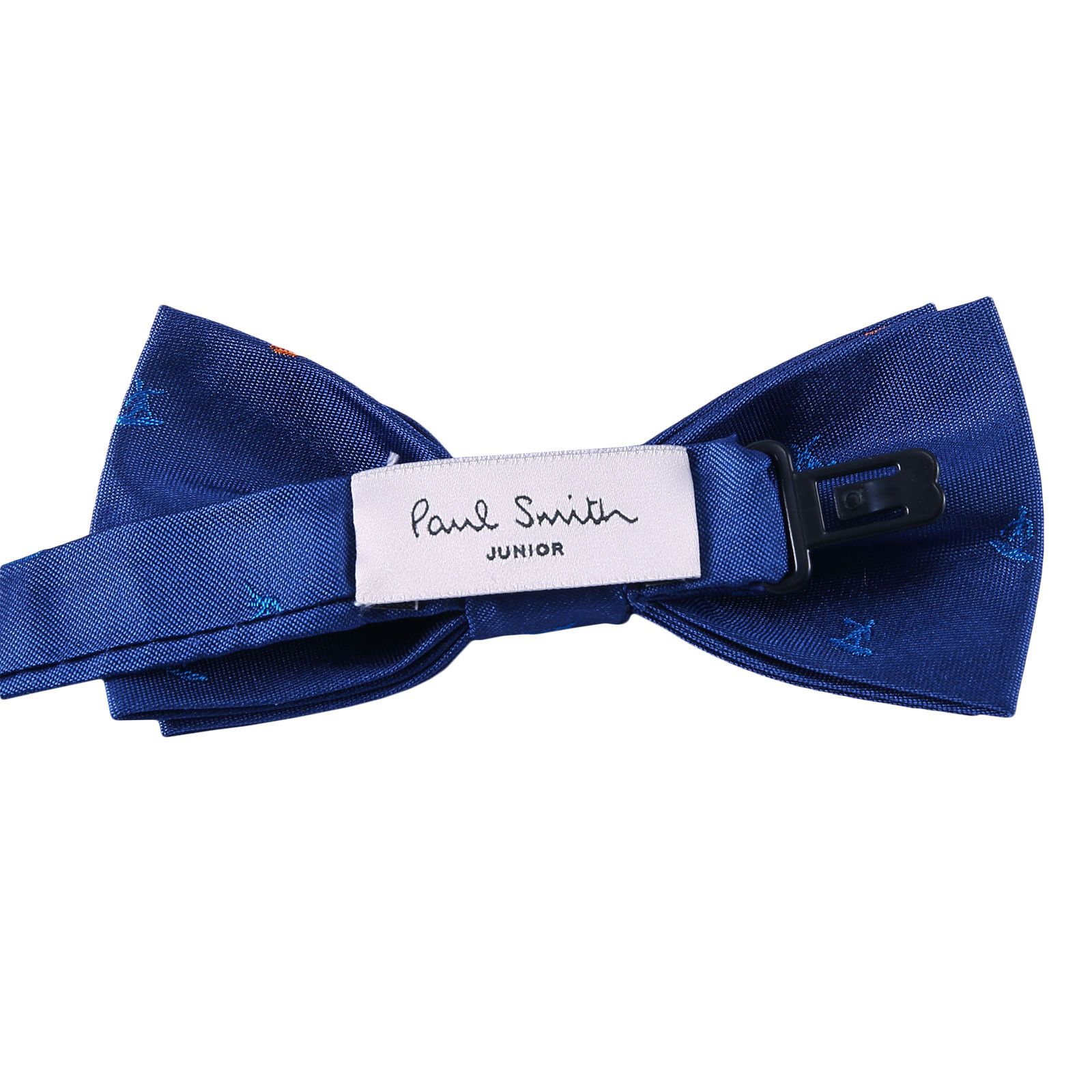 Boys Petrol Blue Embroidered Trims Silk Bow Ties - CÉMAROSE | Children's Fashion Store - 2