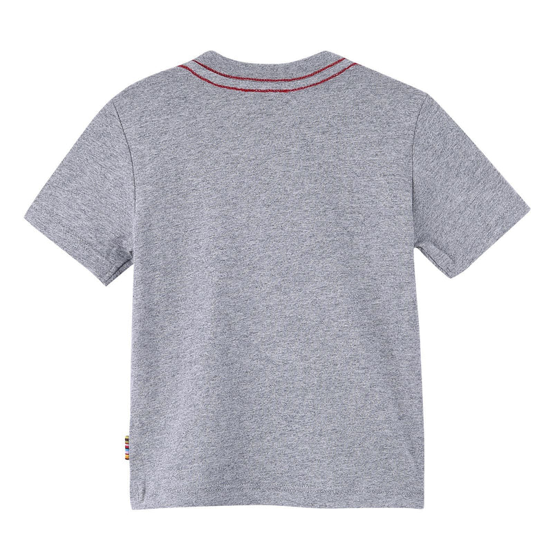Boys Grey Cotton Colorful Zebra Printed T-Shirt - CÉMAROSE | Children's Fashion Store - 2