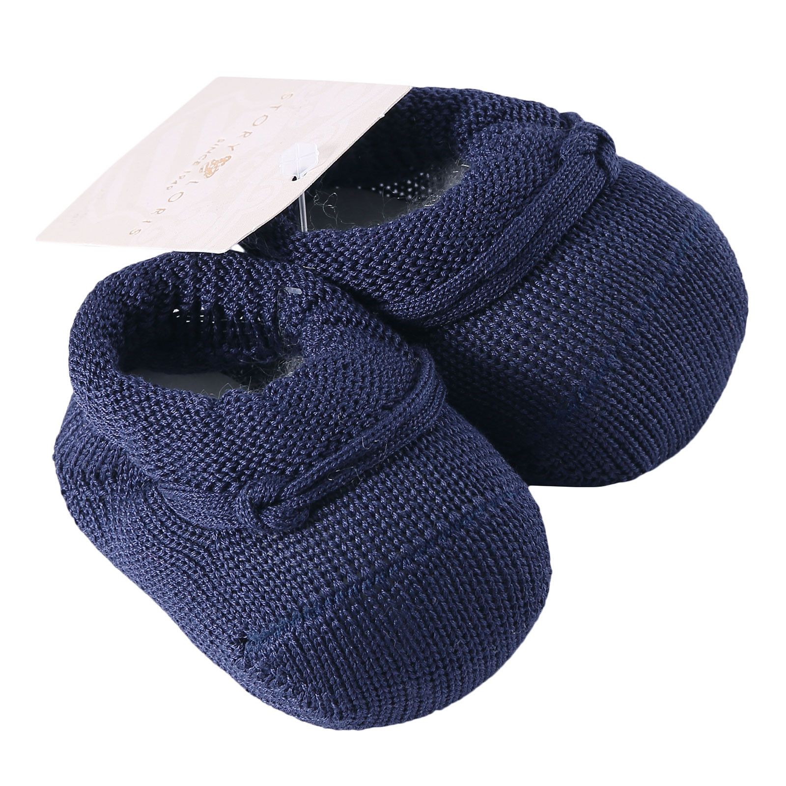 Baby Navy Blue Knitted Cotton Shoes - CÉMAROSE | Children's Fashion Store - 2