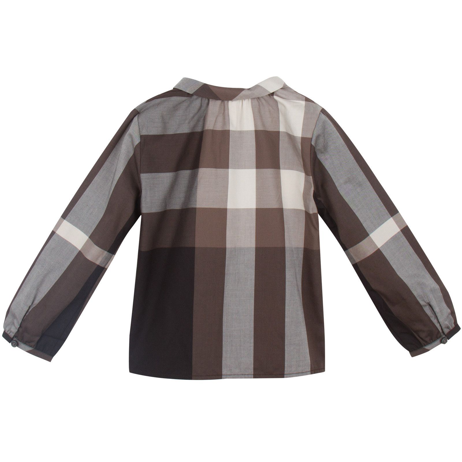 Baby Girls Black&Beige Check Cotton Blouse - CÉMAROSE | Children's Fashion Store - 2